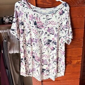 Floral Short Sleeve Women's Top